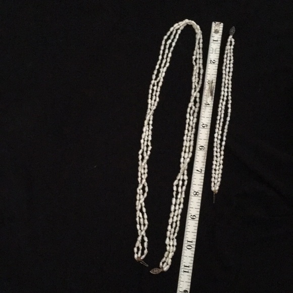 Vintage Genuine Seed Pearl Torsade Necklace and Bracelet Set - Picture 10 of 17